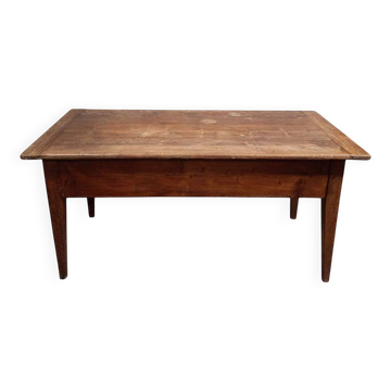 Table with a kneading trough in beech from the 19th century.
