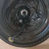 Vintage lamp in metal with brass finish and frosted opaline glass – 2 available