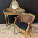 Coiffeuse et son fauteuil de style Louis XVI – XIXe siècle