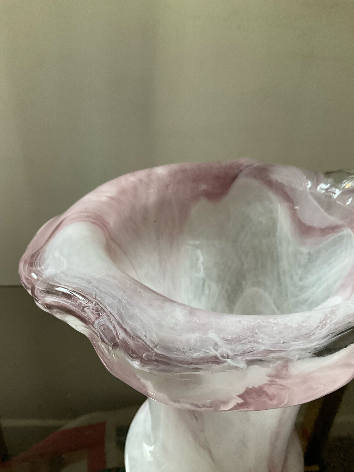 Vase champignon vintage en pâte de verre Murano