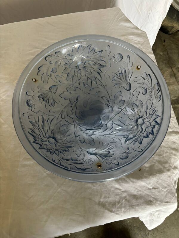 Lustre Art Deco verre moulé