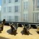 Set de 4 cochons cendriers en bronze Pfizer