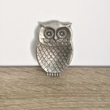 Vintage owl pewter cup