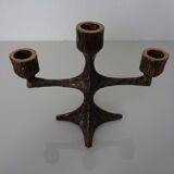 Brutalist Bronze Candleholder, 1960s