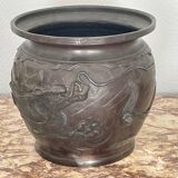 Cache pot bronze XIXème siècle Dragon
