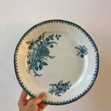 plat rond en Terre de Fer japonisant fin XIXème