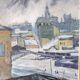 Peinture à l'huile de Bertil Landelius 1935