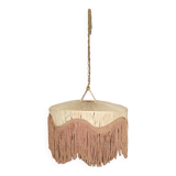 Fringed lampshade for suspension