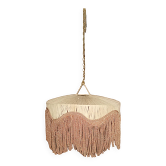 Fringed lampshade for suspension