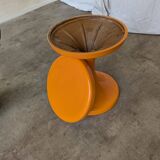 Orange Vintage Mushroom Stool “Jurček” by Meblo, 1960s – Space Age Retro