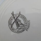 6 assiettes plates Faïence Orchie Moulin des loups