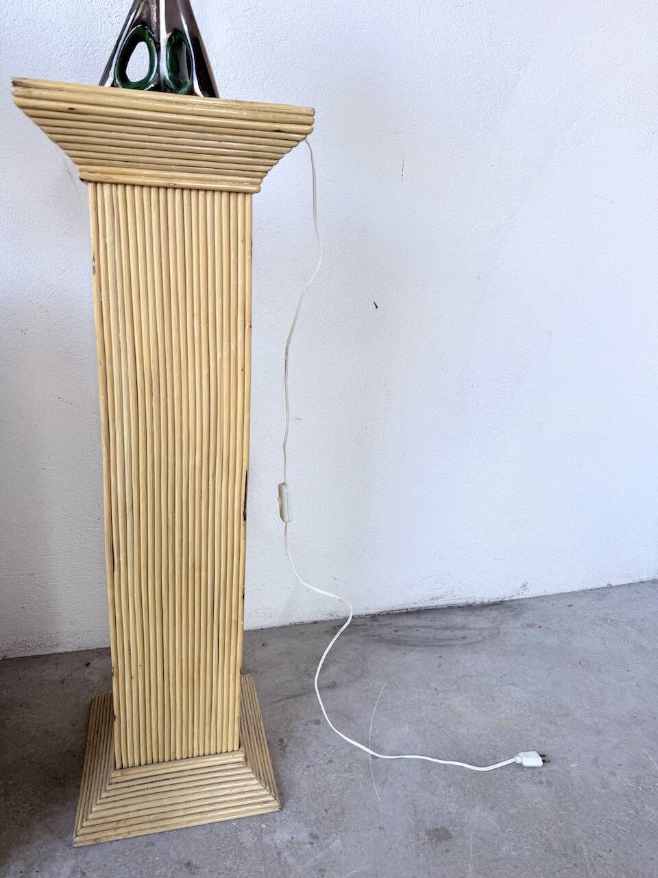 Paire de lampes céramiques forme libre triangle