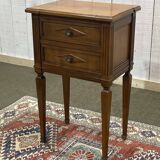 Chevet en merisier des années 1950 de style Louis XVI