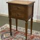 1950s Louis XVI style cherry wood bedside table
