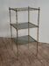 Three-tiered gilded brass bamboo selette by Maison Baguès