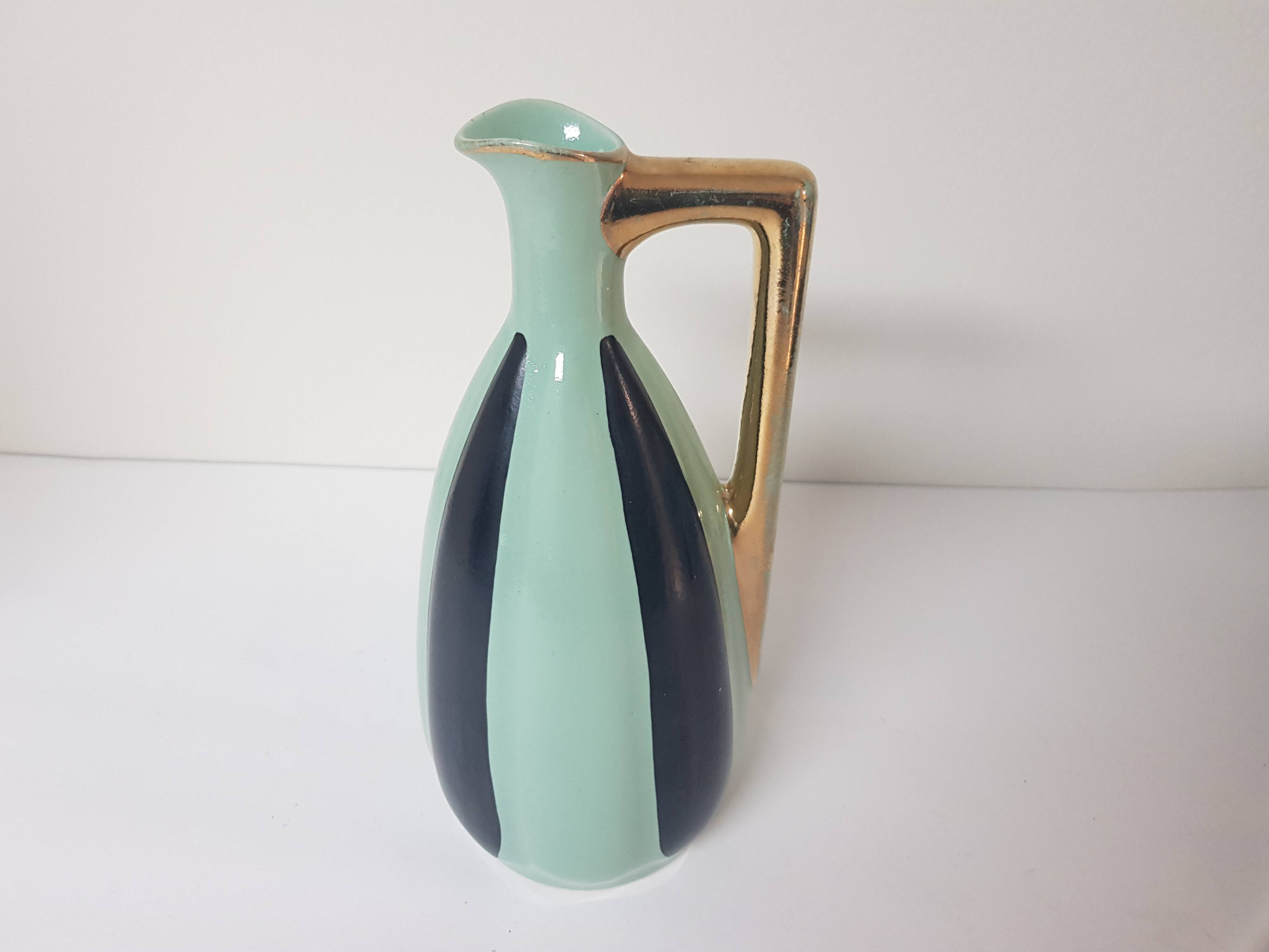 Pitcher Vase in stoneware ceramic - Signed Saint Uzé - 1940s