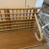 Vintage rattan wall shelf