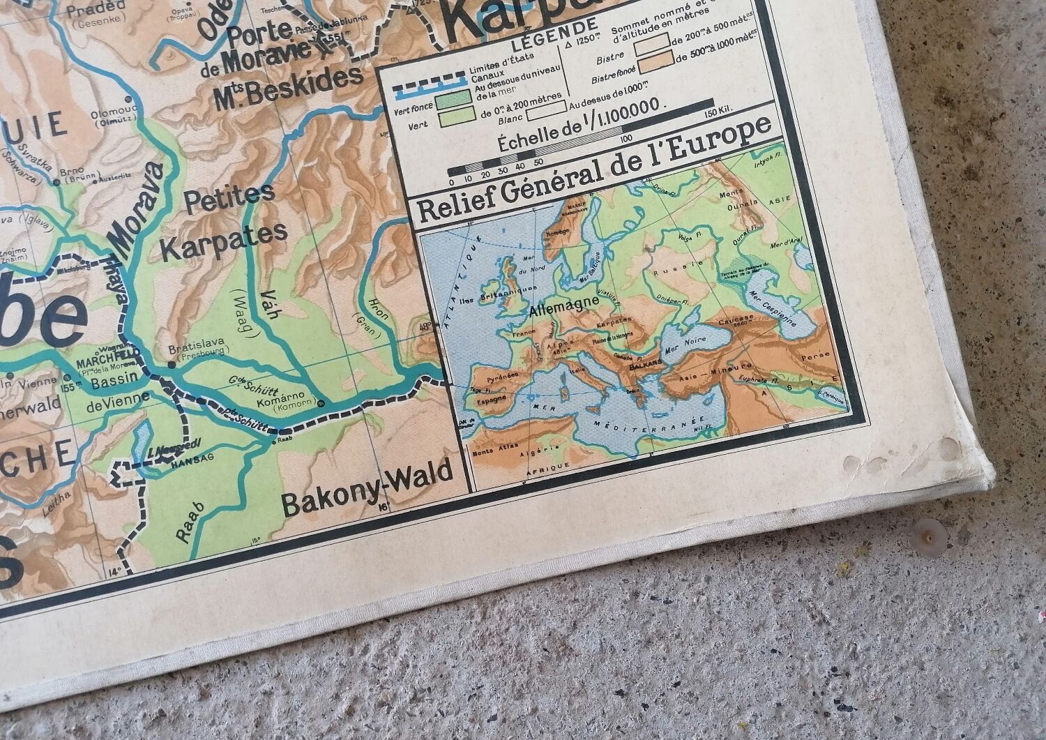 Old Vidal Lablache school map of Germany n°27.