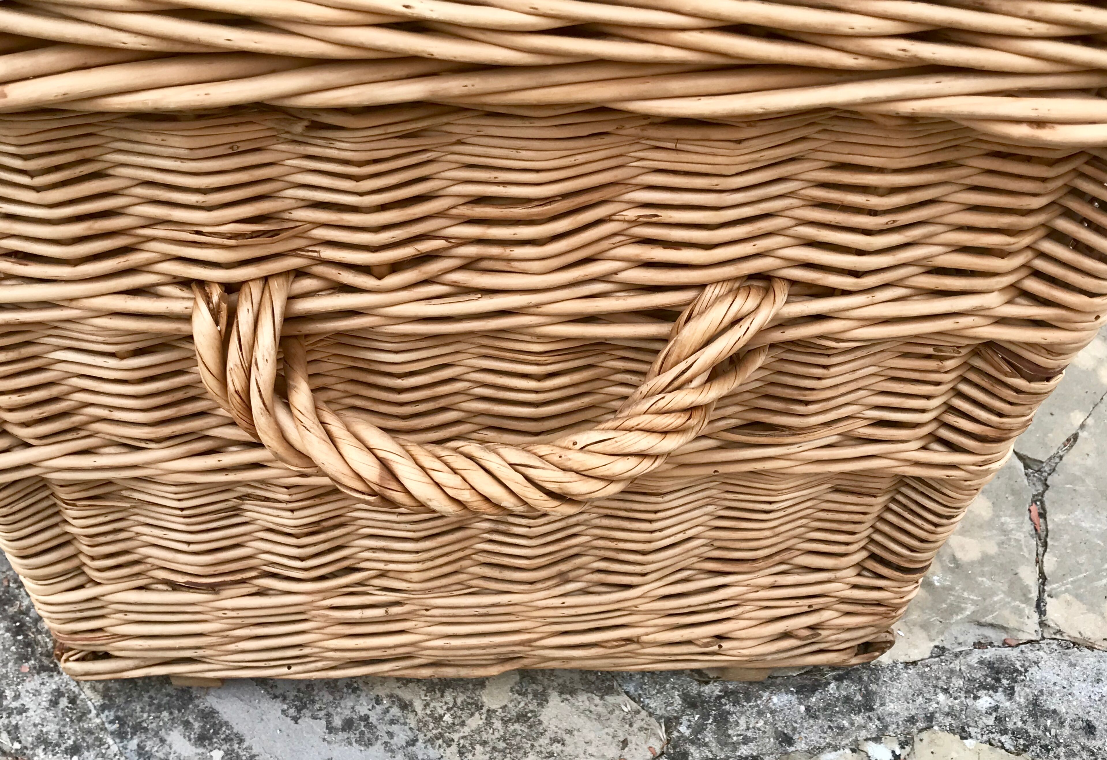 Vintage rattan trunk