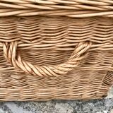 Vintage rattan trunk