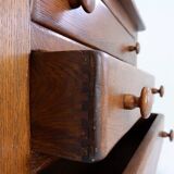 Brutalist Massive Oak chest of drawers - 1960s