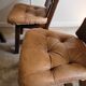 Lot de 4 chaises brutalistes en bois