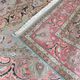 Silk cashmere rug pastel tones floral patterns India Kashmir vintage 181 cm x 286 cm
