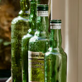 Lot of 4 old bottles "L'Hermitage" water of Saint Genis Laval (Dept 69)