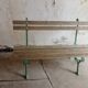 Antique cast iron garden bench.