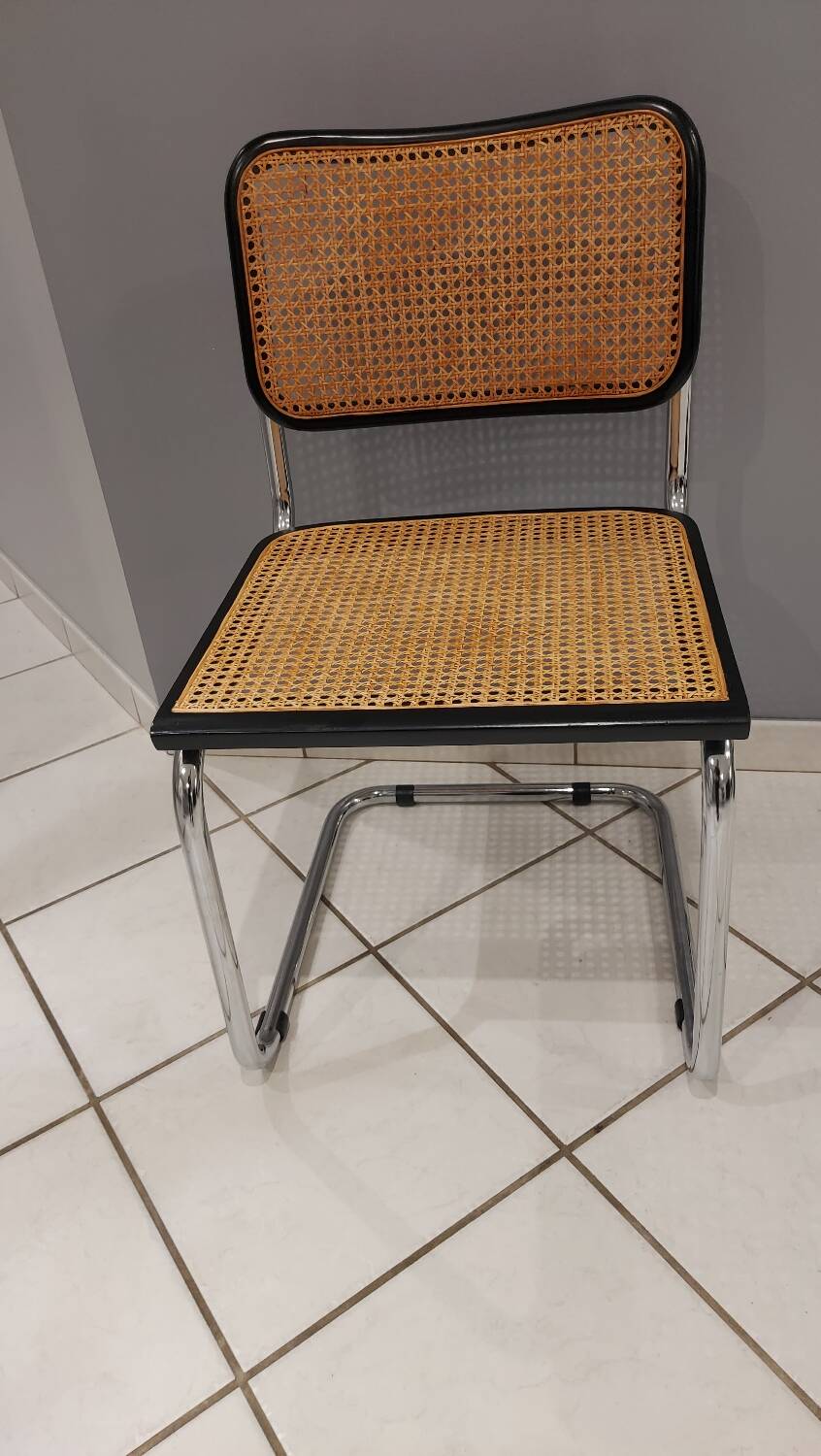 Suite de 6 chaises modèle Cesca B32 par Marcel Breuer vintage 1993