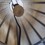 Vintage glass and metal lamp, 70s