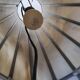 Vintage glass and metal lamp, 70s