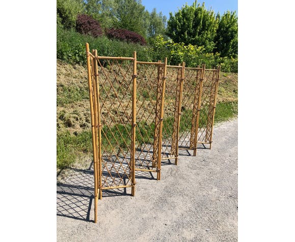 Vintage rattan screen