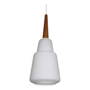 Lustre danois en teck - opaline 1960