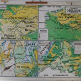 Ancient school map No.39 "France - Geology"
