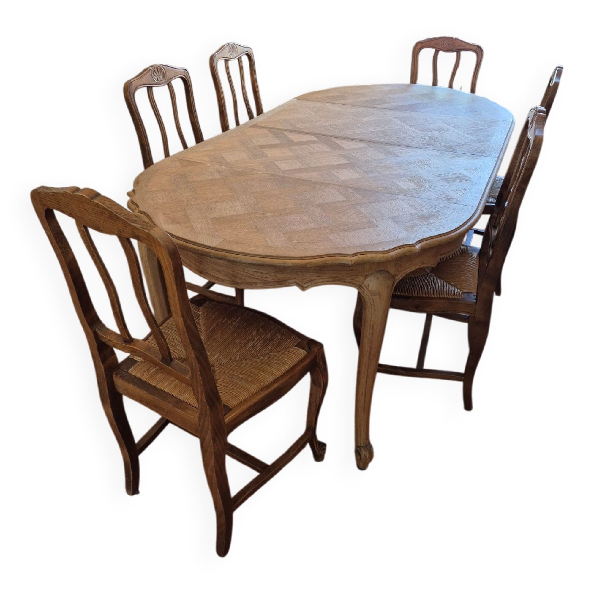 Extendable old wooden table