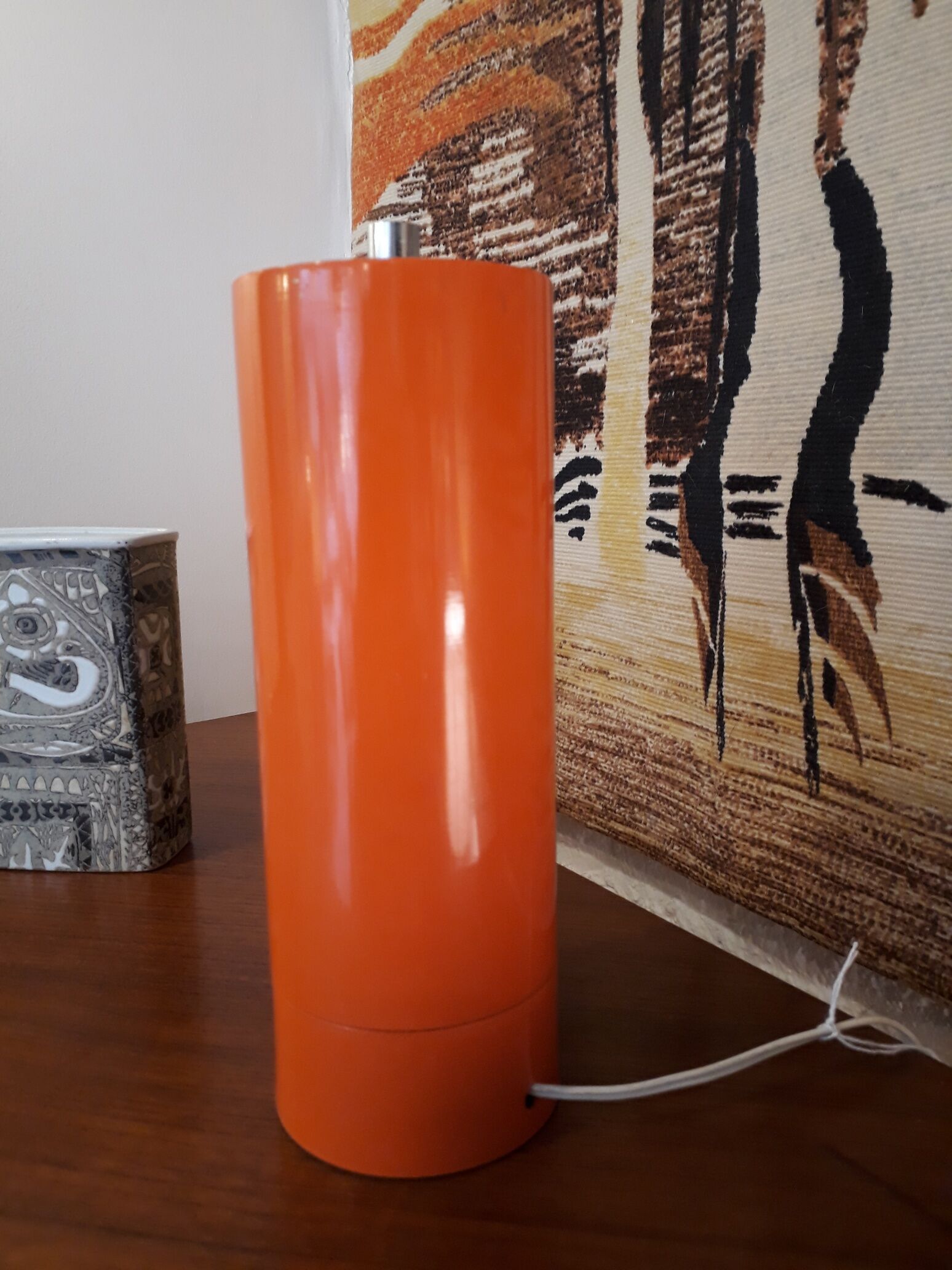 Space Age orange lamp