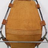 Dalvera  "Les Arc" Set of 2 Original Leather side chairs, 1960