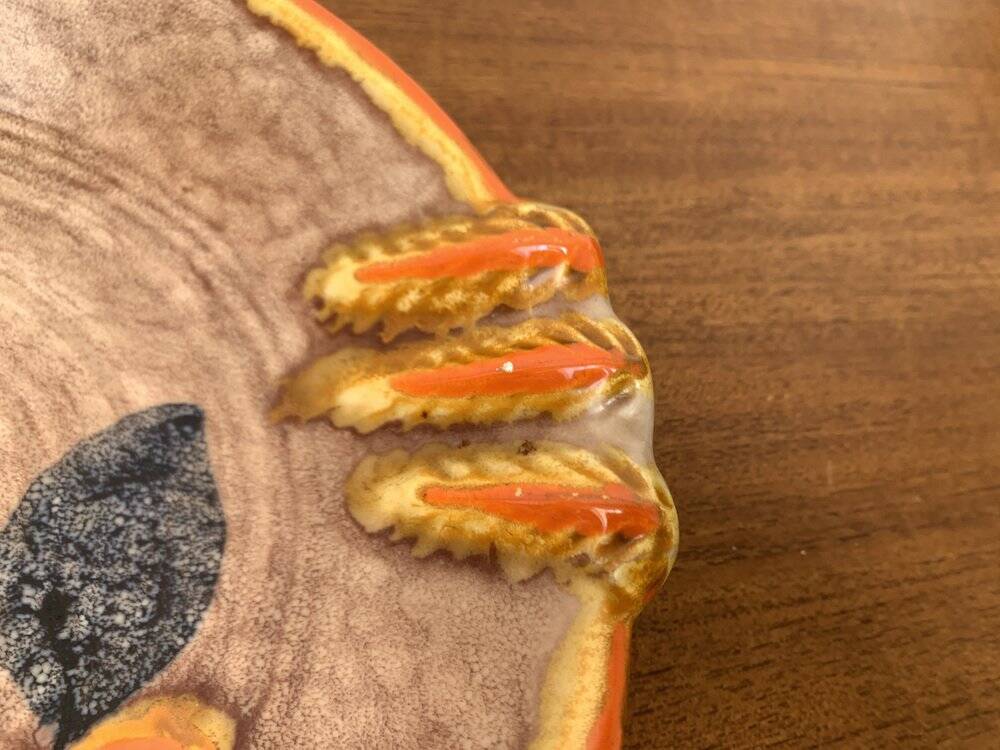 Corbeille à fruits en céramique allemande vintage de Zeller Keramik