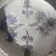 Pair of plates with blue thistles.