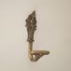 Old brass coat rack hook