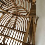 Bamboo rattan armchair from the 60s