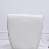 White skai chair and chrome legs