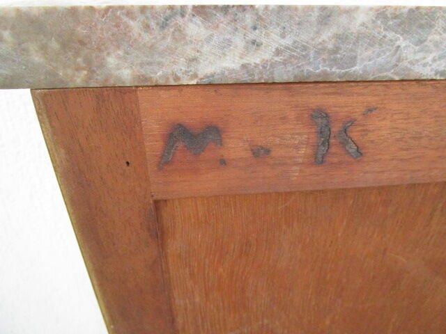 Bibus old marquetry and bronze ornament