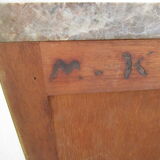 Bibus old marquetry and bronze ornament