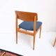Set of 4 vintage chairs, 1960s–70s retro style, reupholstered.