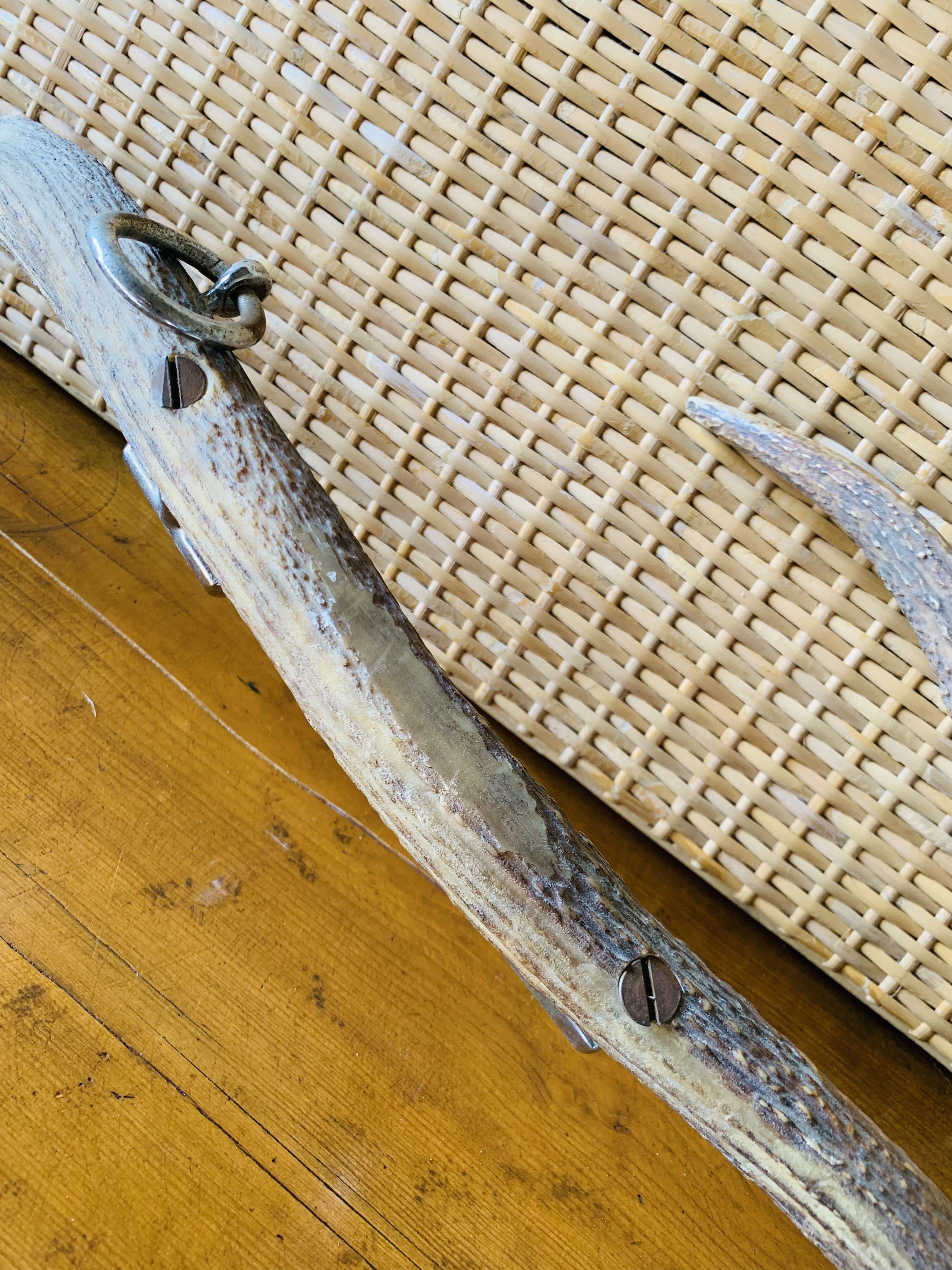 Deer antler coat rack 3 hooks