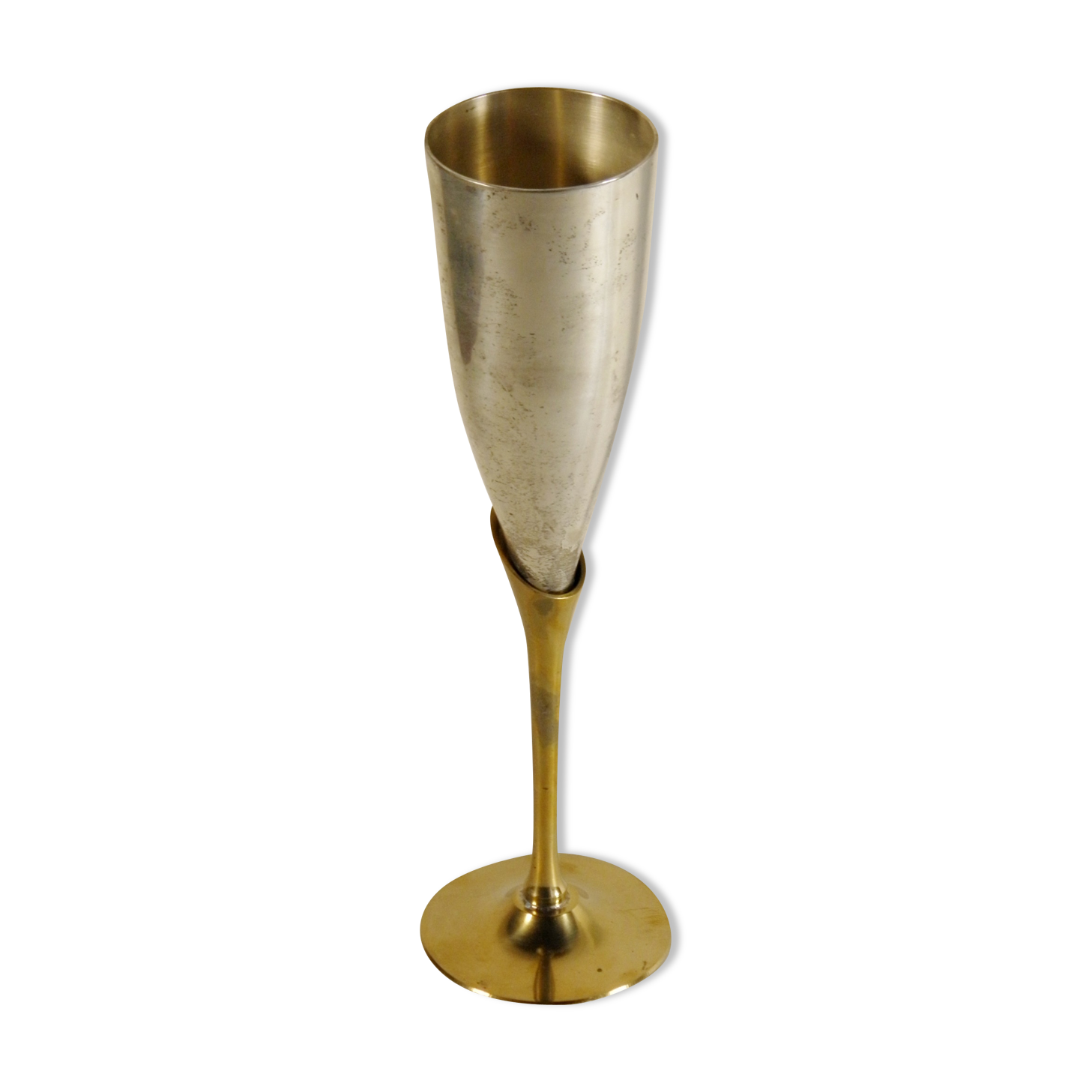 Vase chalice brass and silver