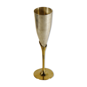 Vase calice laiton et argent