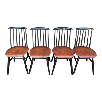 Set of 4 Fanett chairs by Ilmari Tapiovaara